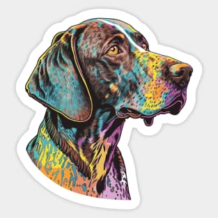 German Shorthaired Pointer Dog Art Sticker